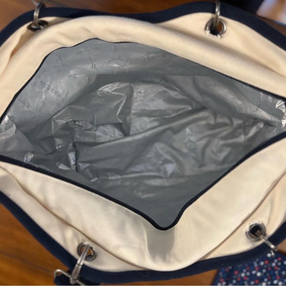 Thirty-one Canvas Thermal Tote Bag with Pink Ribbon Accent - Picture 2 of 6